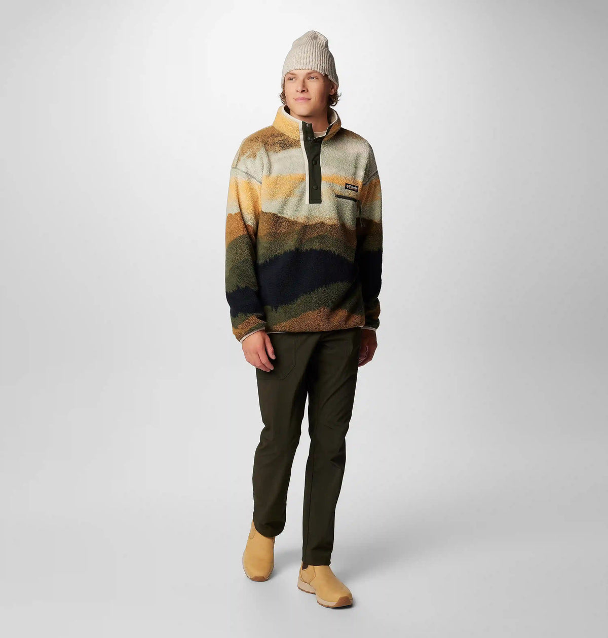 Men's Helvetia II Printed Half Snap Printed Fleece Pullover