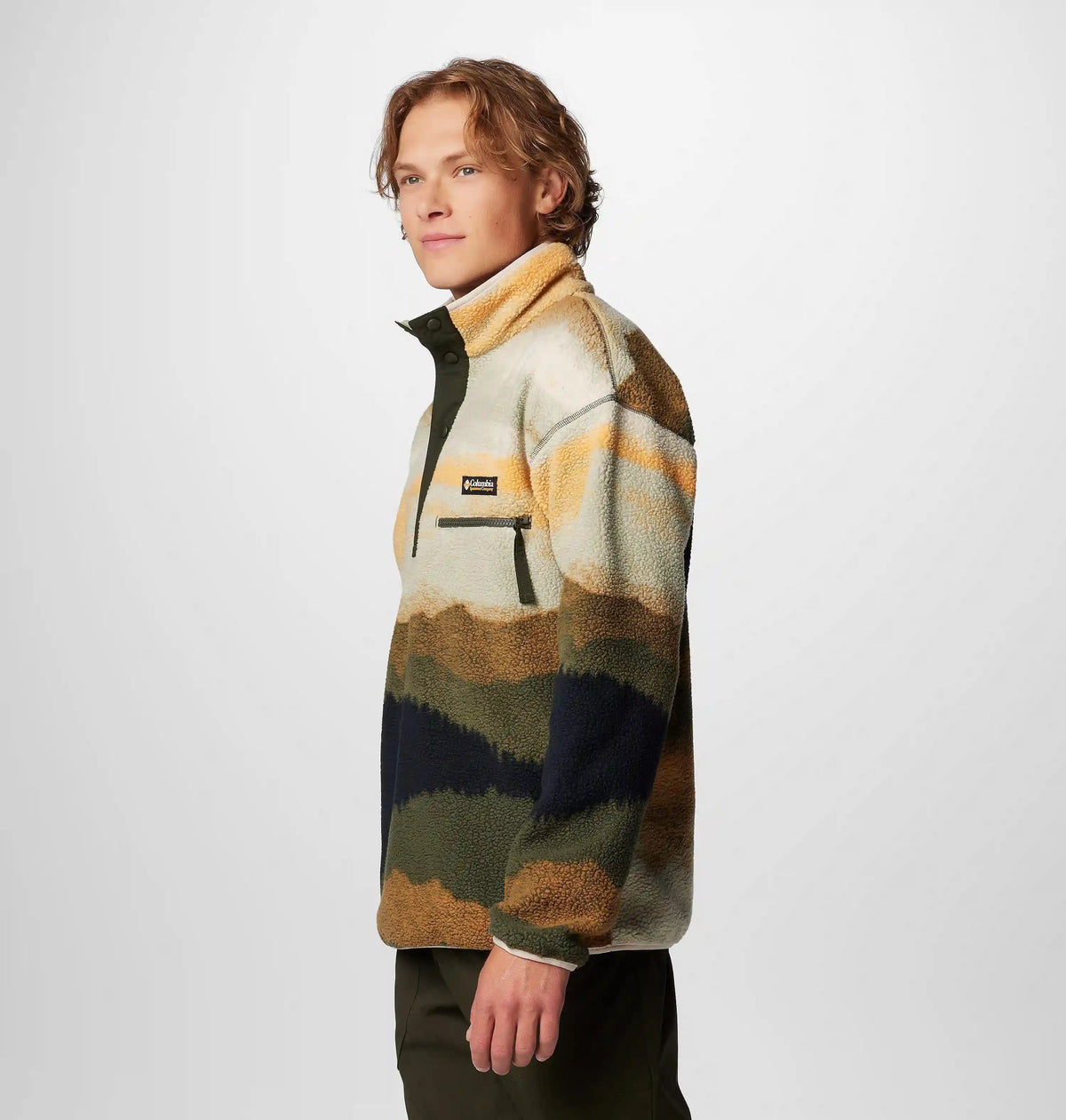 Men's Helvetia II Printed Half Snap Printed Fleece Pullover