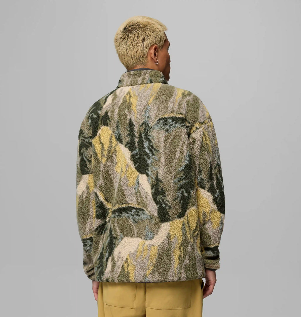 Men's Helvetia II Printed Half Snap Printed Fleece Pullover
