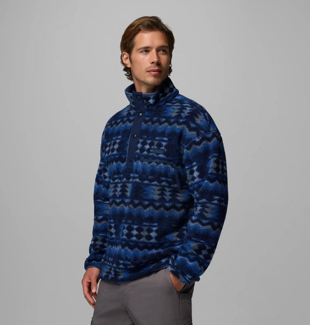 Men's Helvetia II Printed Half Snap Printed Fleece Pullover