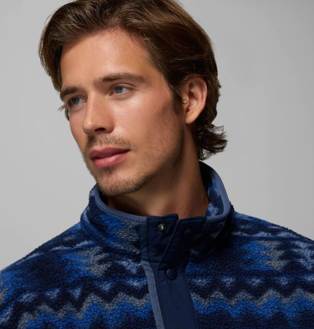 Men's Helvetia II Printed Half Snap Printed Fleece Pullover