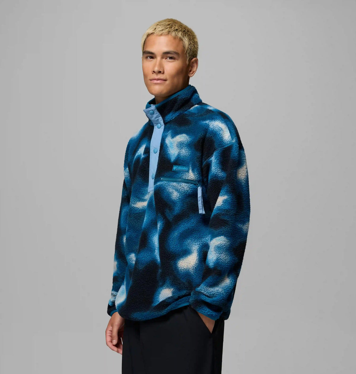 Men's Helvetia II Printed Half Snap Printed Fleece Pullover