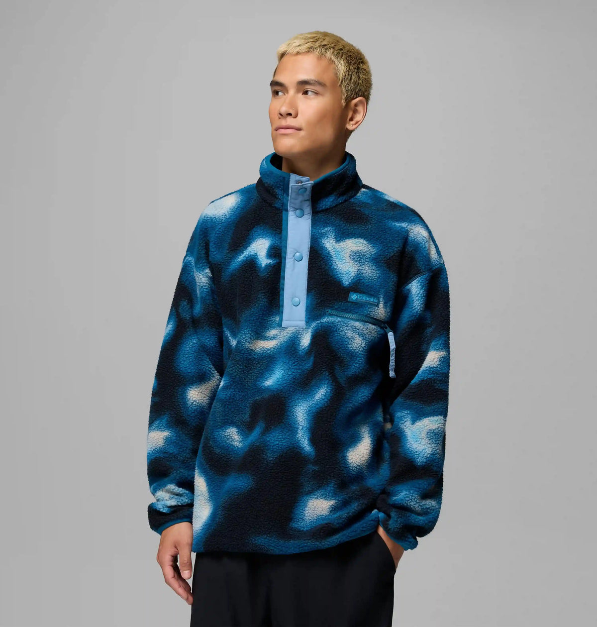 Men's Helvetia II Printed Half Snap Printed Fleece Pullover