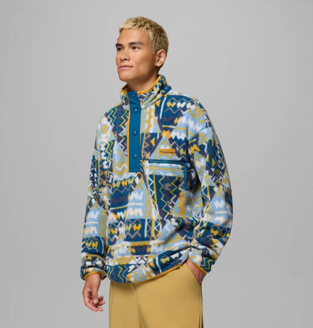 Men's Helvetia II Printed Half Snap Printed Fleece Pullover