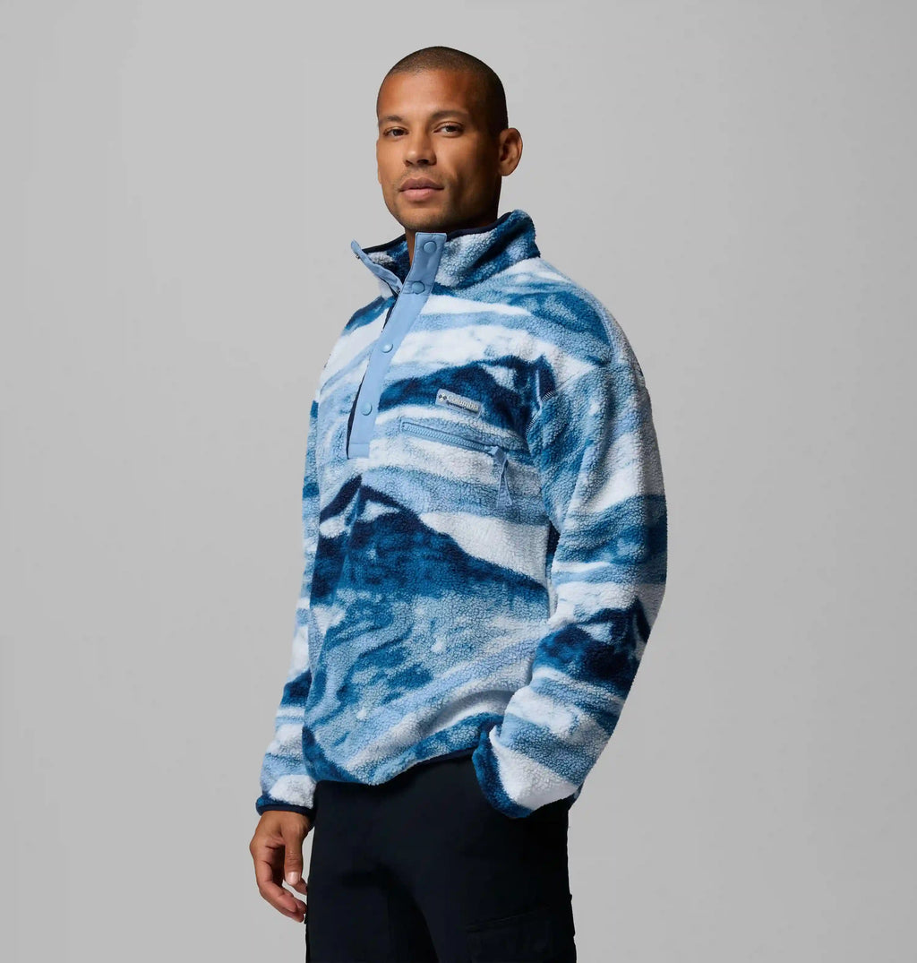 Men's Helvetia II Printed Half Snap Printed Fleece Pullover
