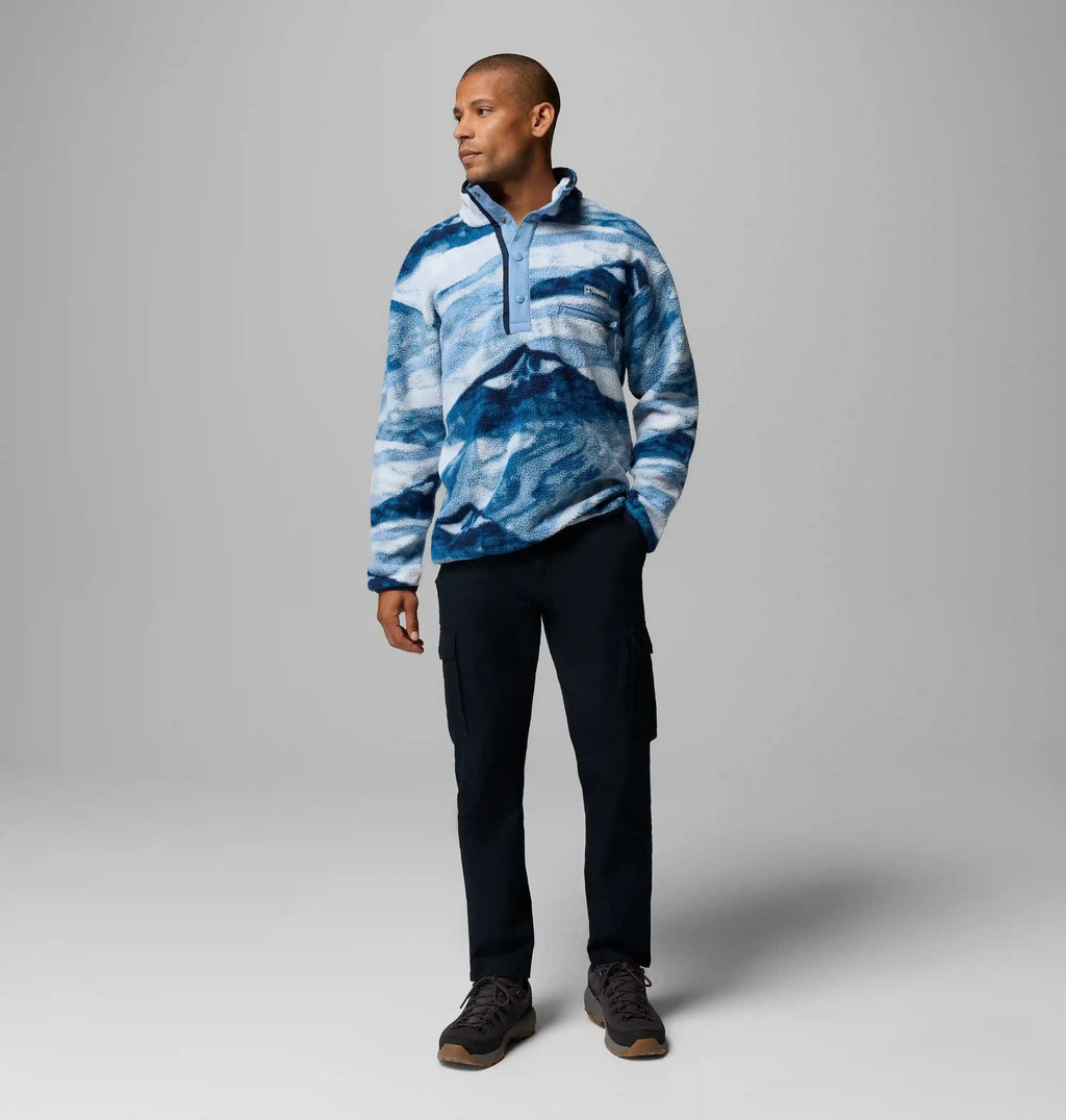 Men's Helvetia II Printed Half Snap Printed Fleece Pullover