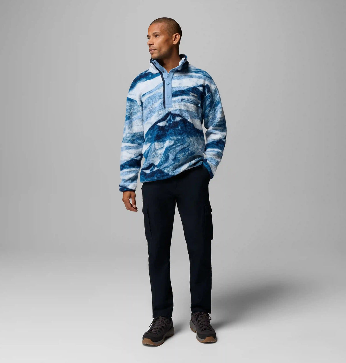Men's Helvetia II Printed Half Snap Printed Fleece Pullover