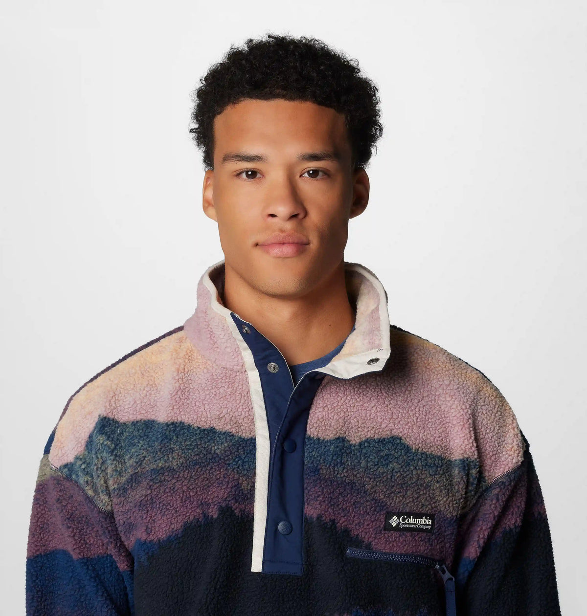 Men's Helvetia II Printed Half Snap Printed Fleece Pullover