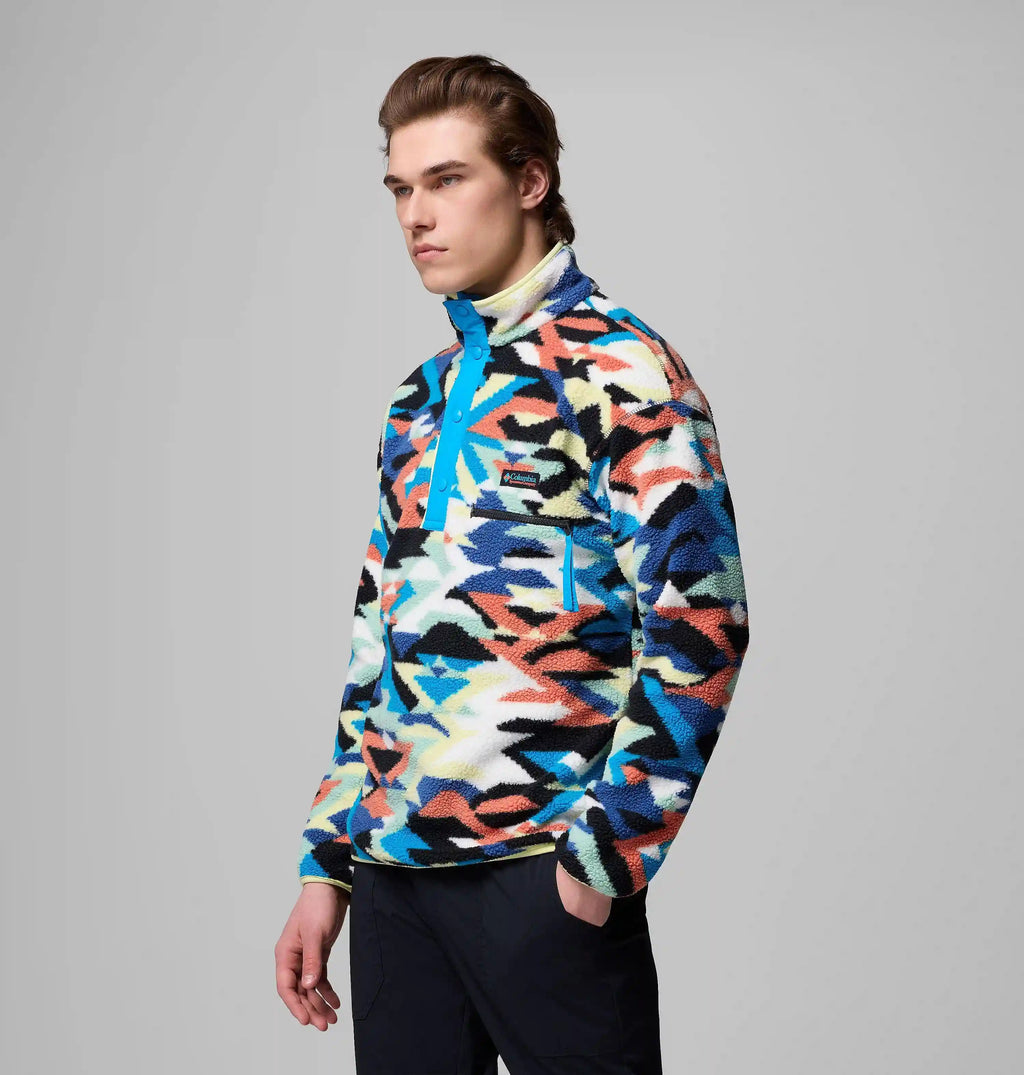 Men's Helvetia II Printed Half Snap Printed Fleece Pullover