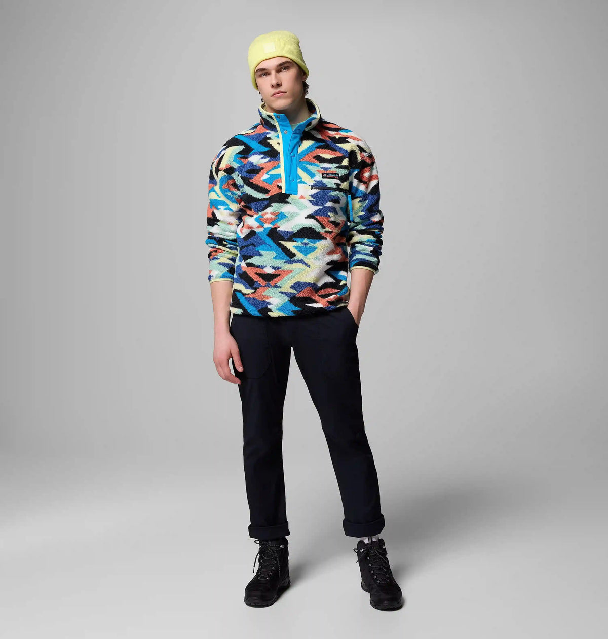 Men's Helvetia II Printed Half Snap Printed Fleece Pullover