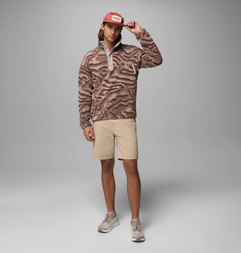 Men's Helvetia II Printed Half Snap Printed Fleece Pullover