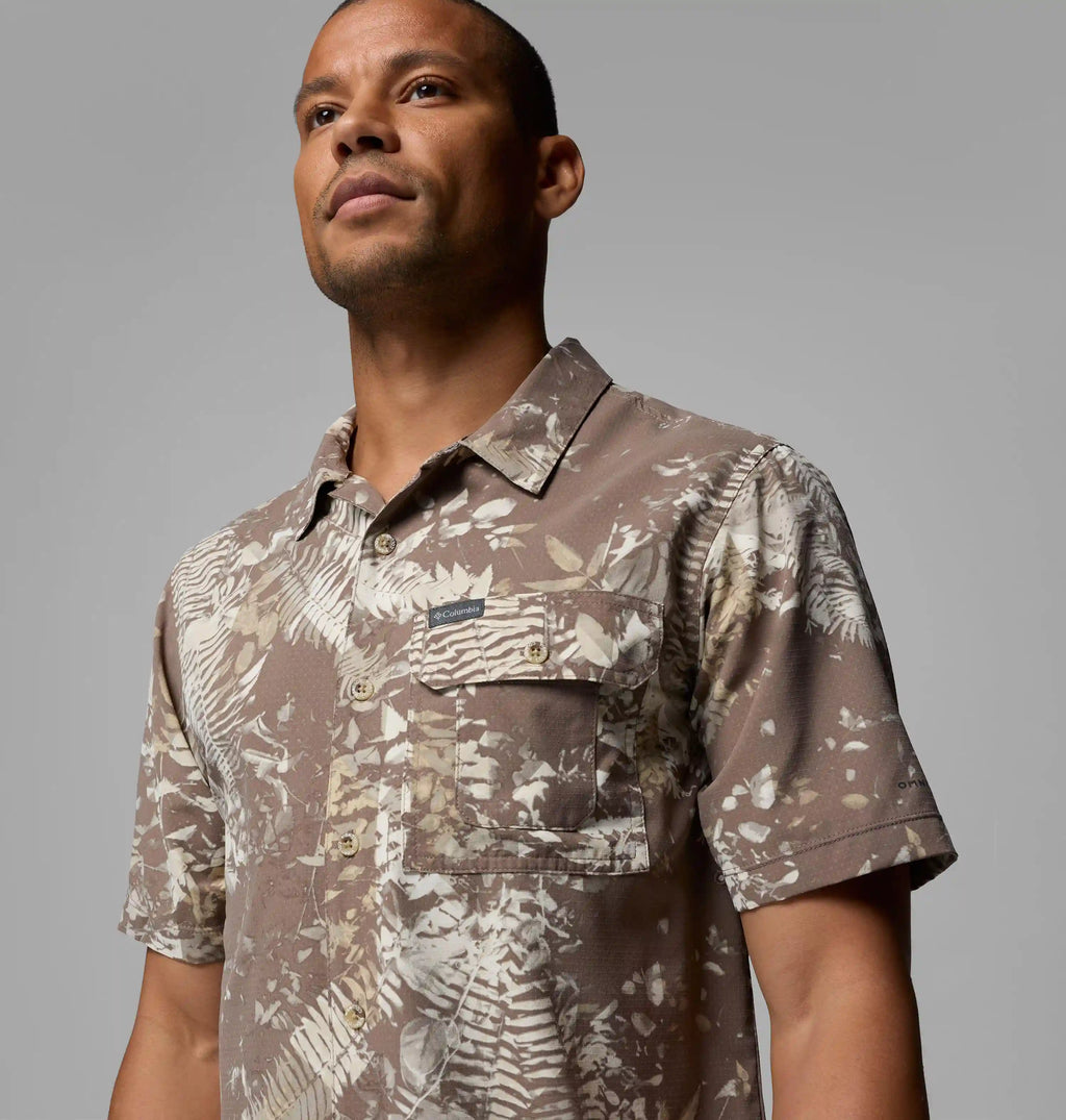 Men's Tech Trail Utility Printed Woven Short Sleeve Shirt