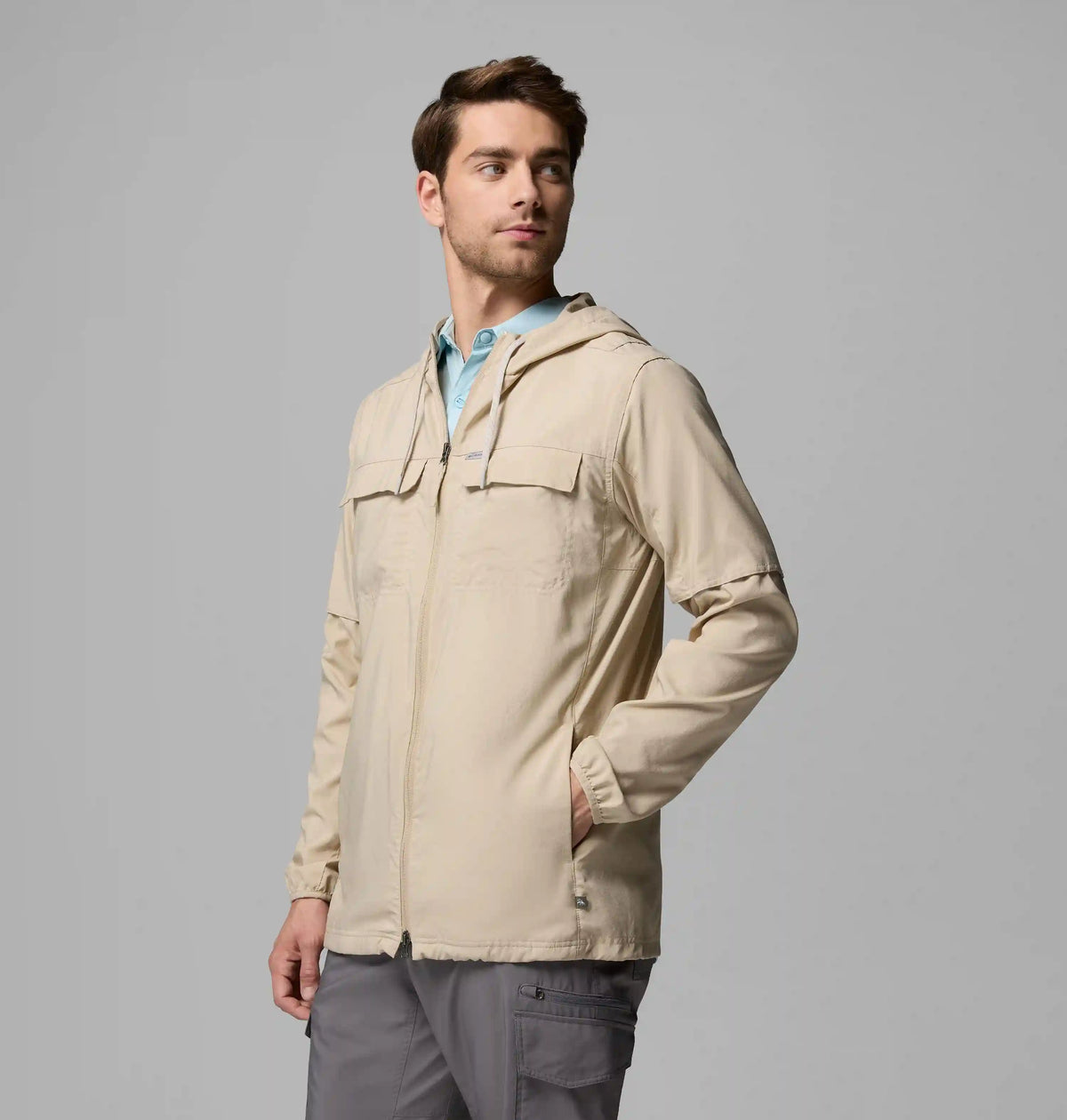 Men's Skien Valley Hooded Long Sleeve Shirt