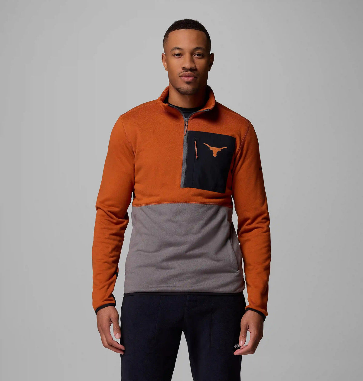 Men's Collegiate Columbia Hike Half Zip Jacket - Texas
