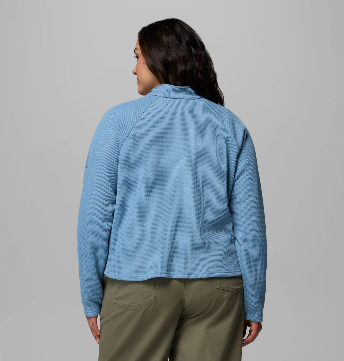 Women's Holly Hideaway Waffle Half Snap Shirt - Plus Size