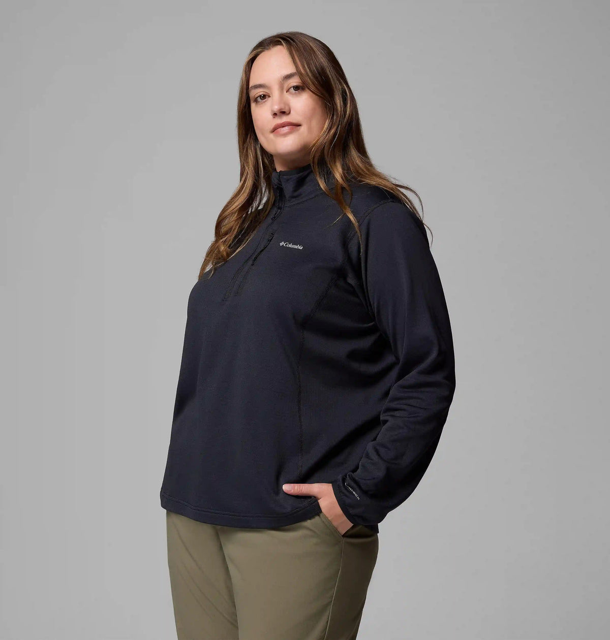 Women's Essential Hike Grid Fleece Half Zip Jacket - Plus Size