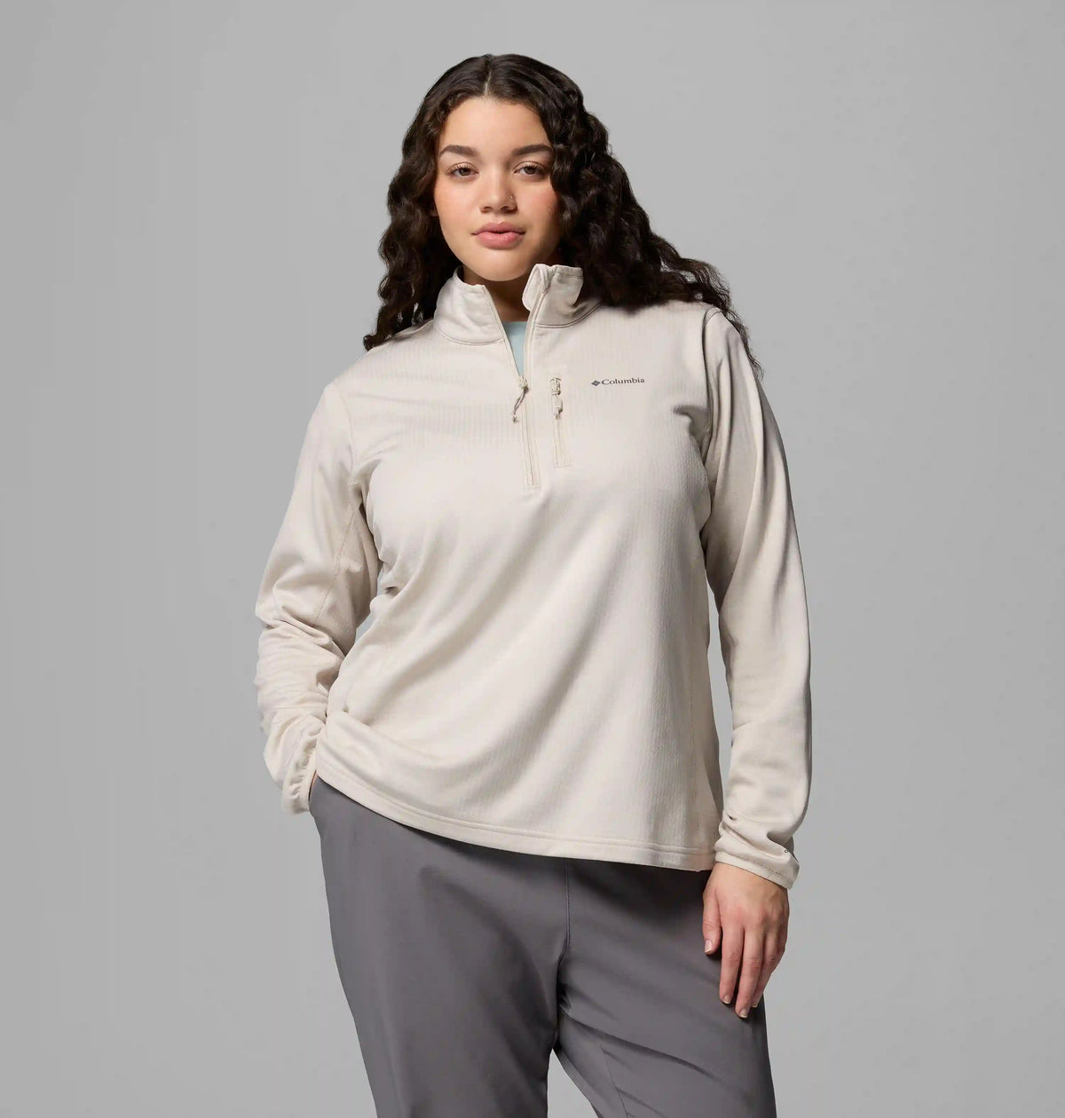 Women's Essential Hike Grid Fleece Half Zip Jacket - Plus Size