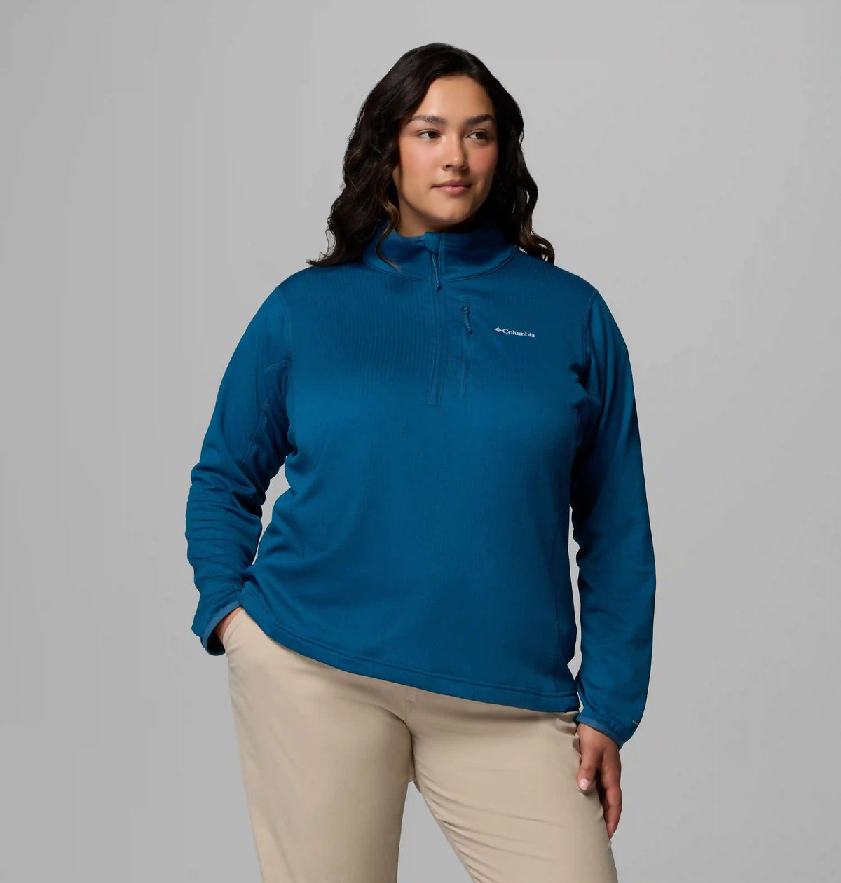 Women's Essential Hike Grid Fleece Half Zip Jacket - Plus Size
