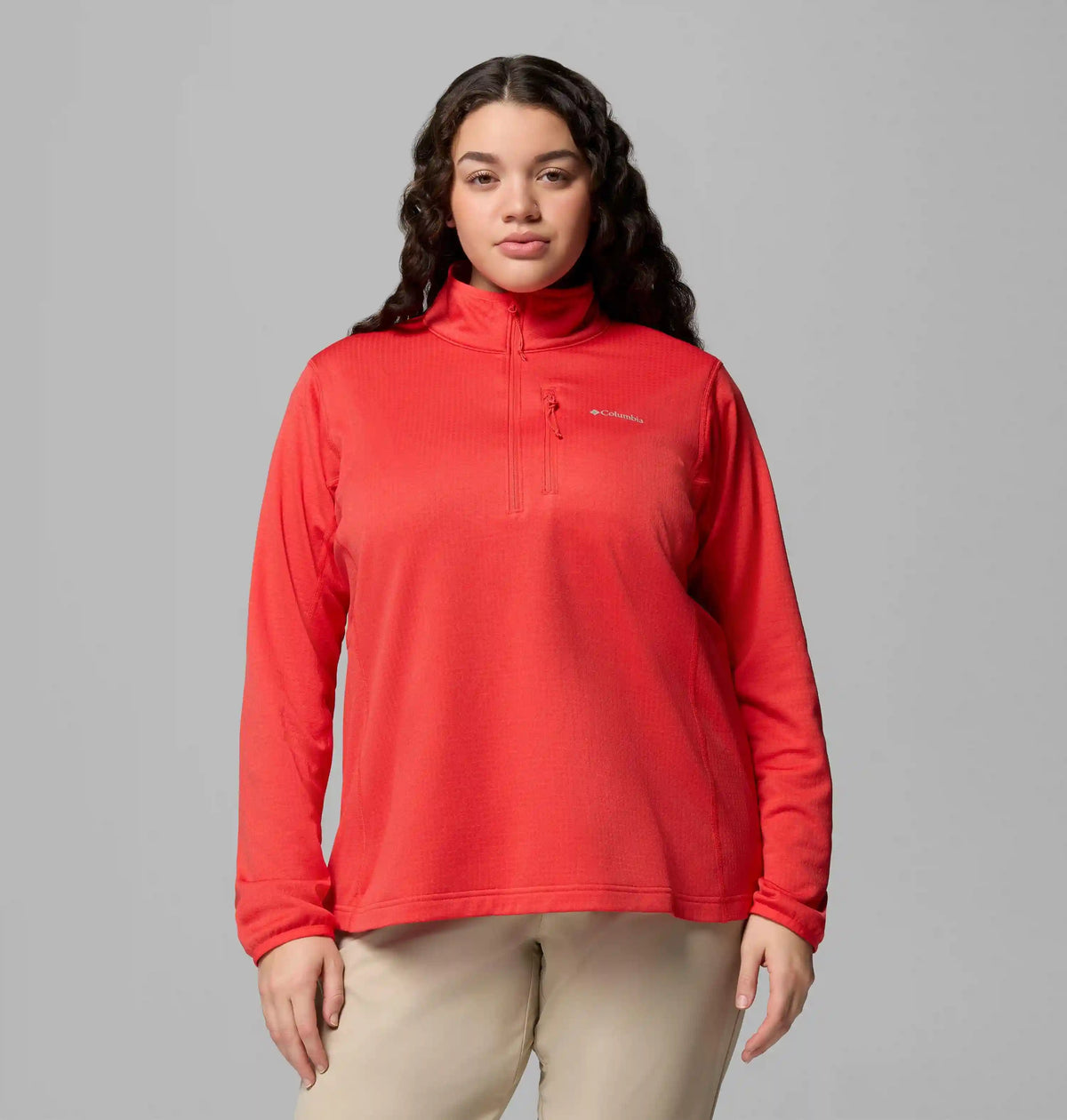 Women's Essential Hike Grid Fleece Half Zip Jacket - Plus Size