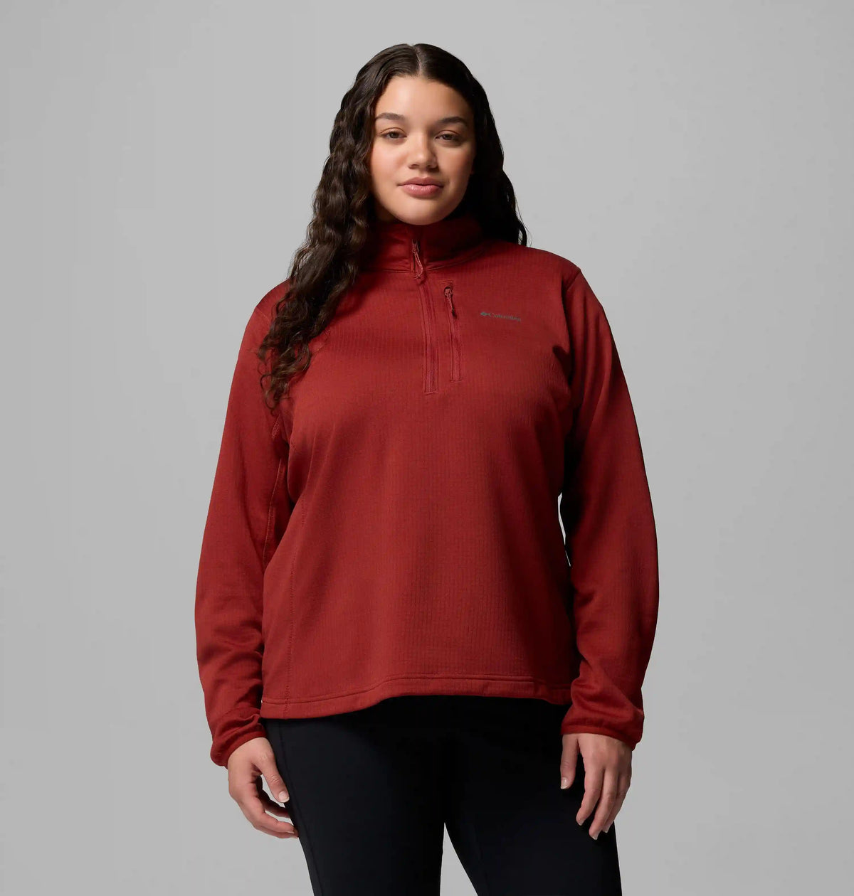 Women's Essential Hike Grid Fleece Half Zip Jacket - Plus Size