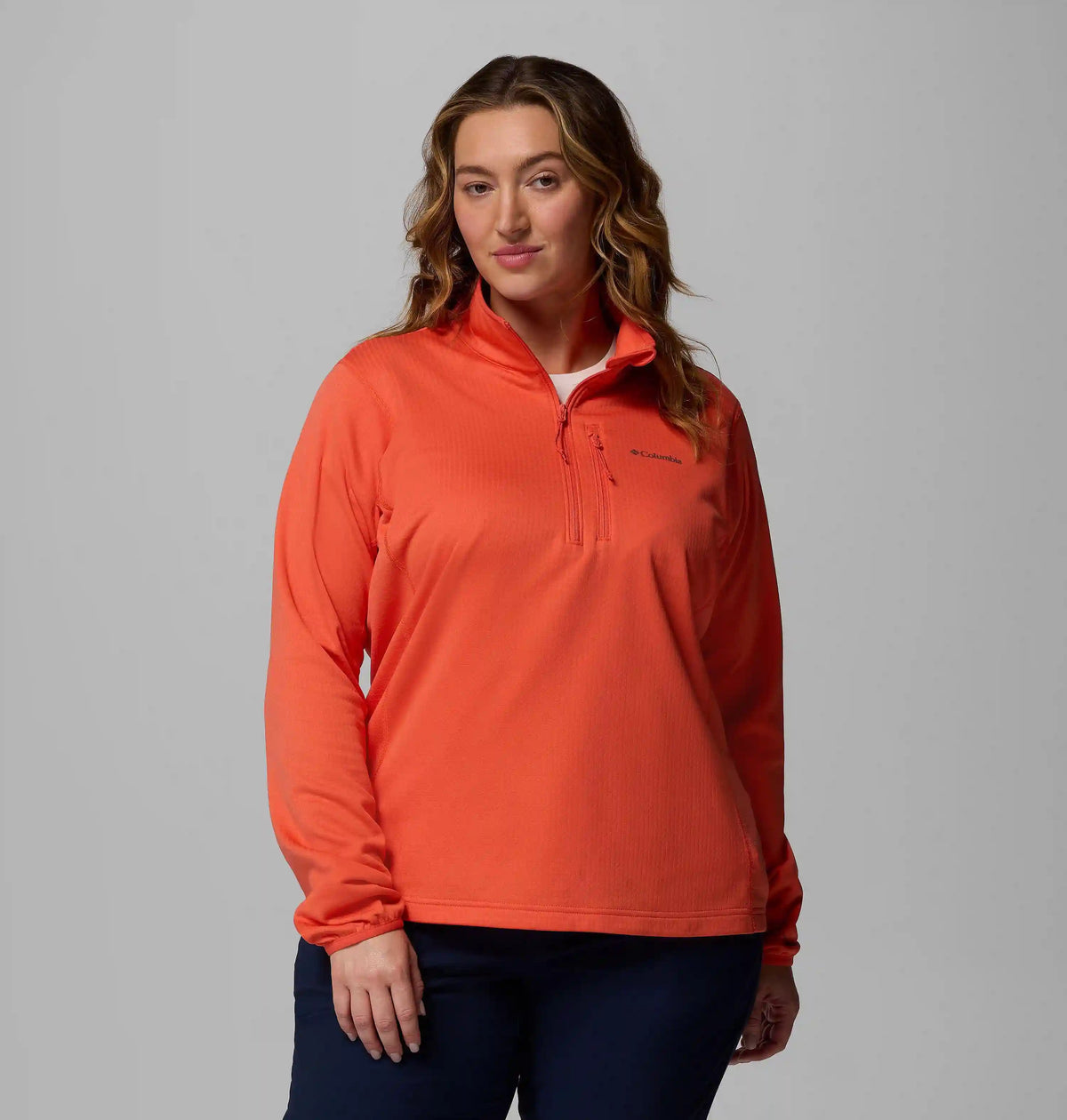 Women's Essential Hike Grid Fleece Half Zip Jacket - Plus Size
