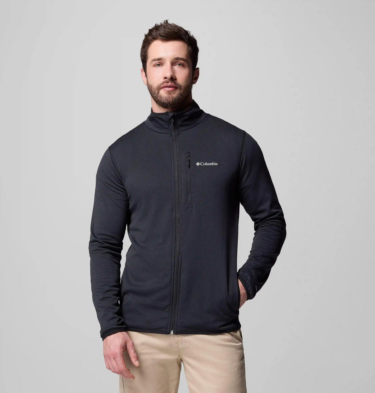 Men's Essential Hike Grid Fleece Full Zip Jacket