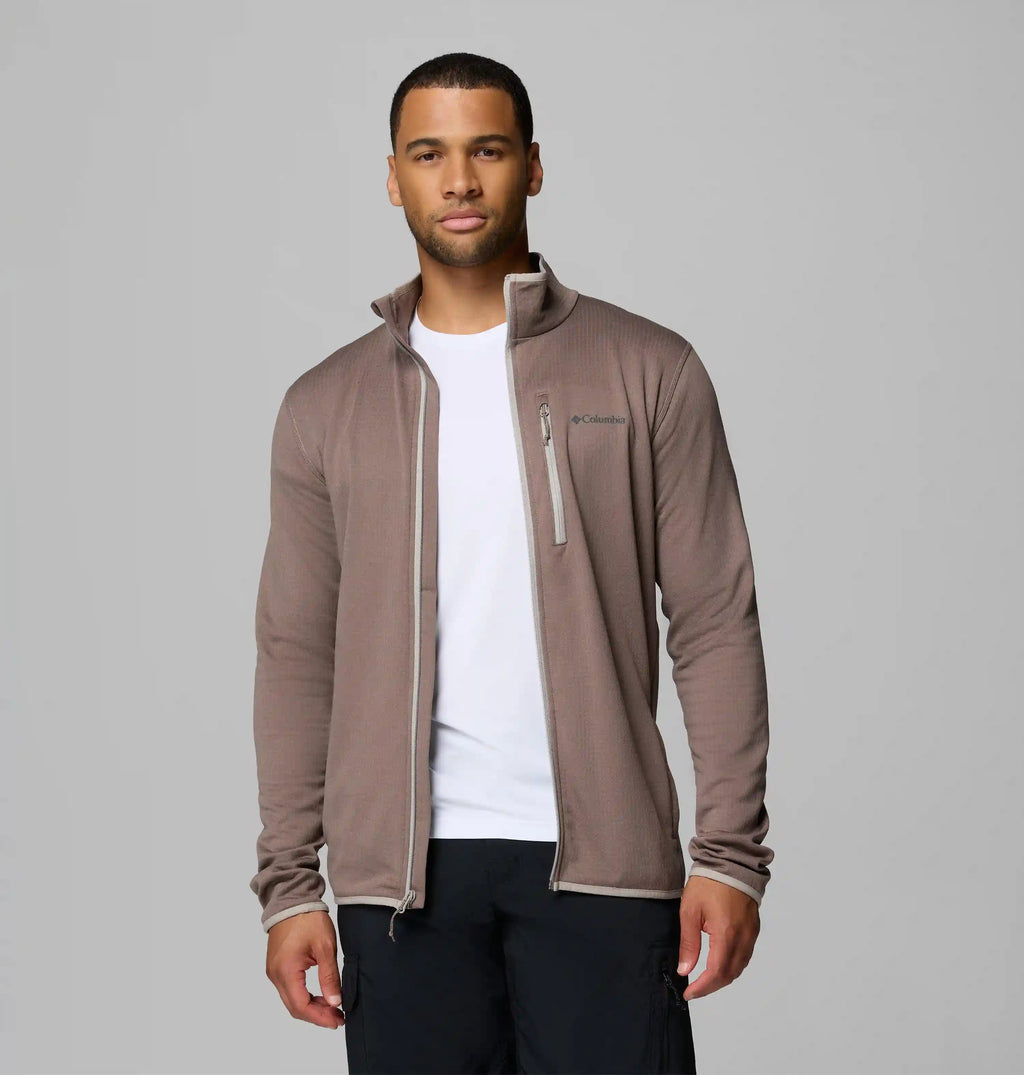 Men's Essential Hike Grid Fleece Full Zip Jacket