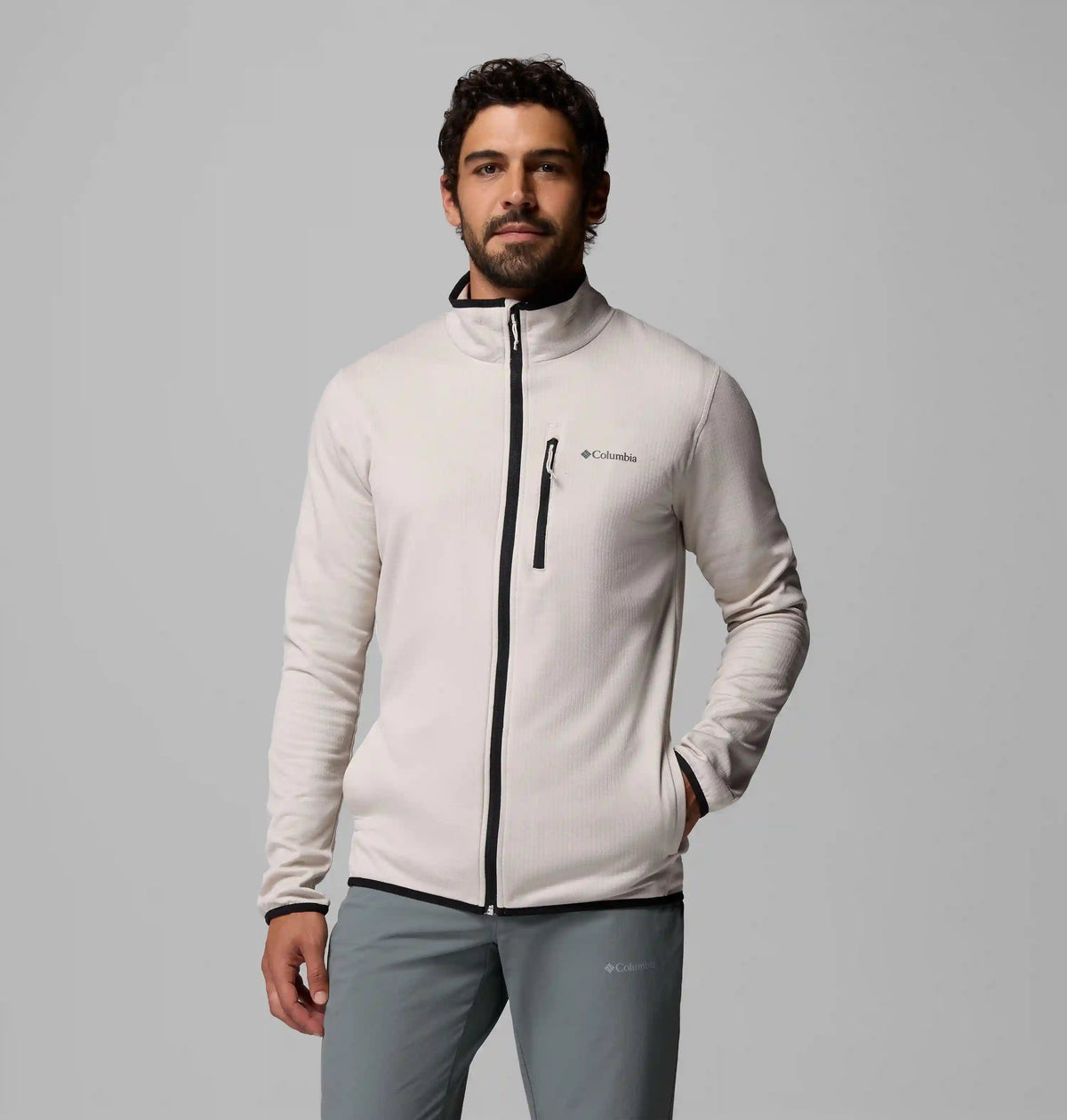 Men's Essential Hike Grid Fleece Full Zip Jacket