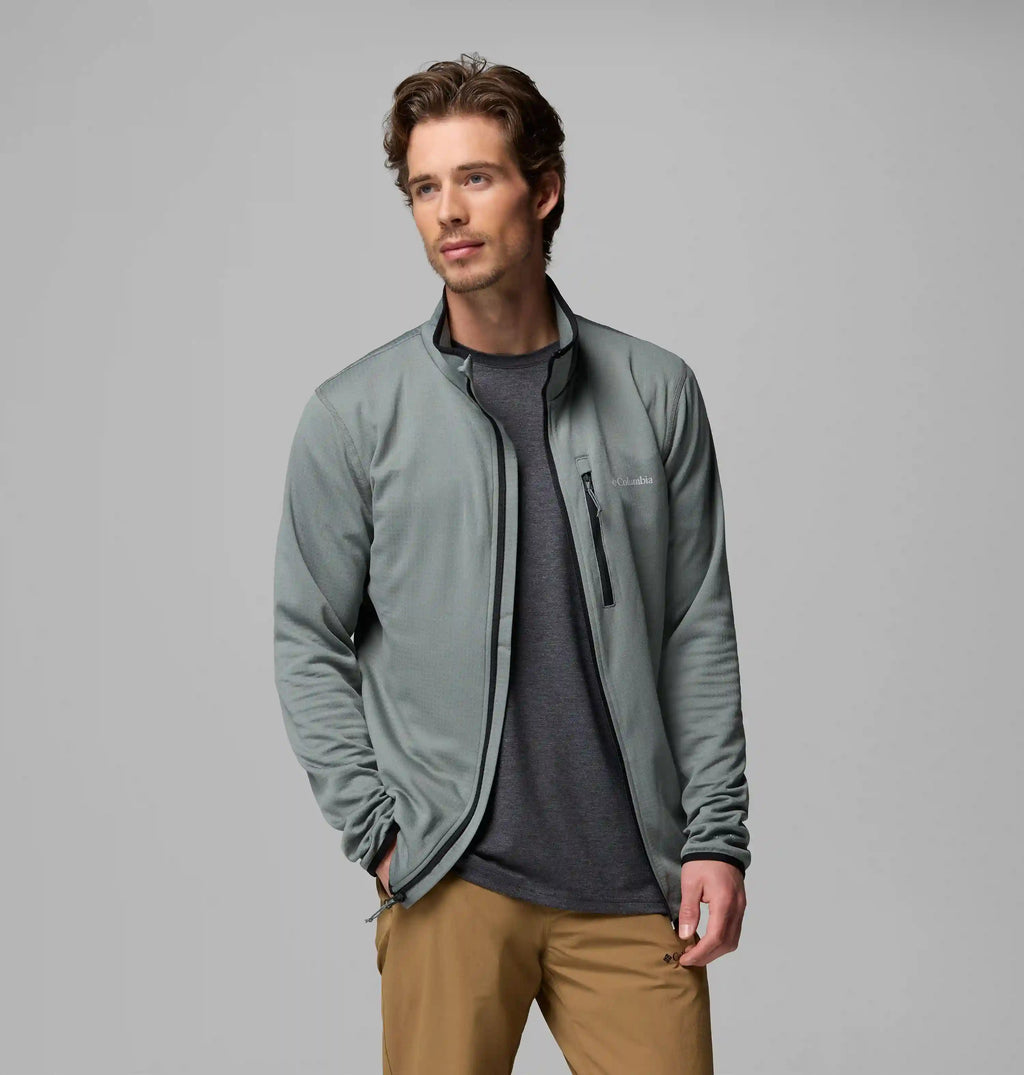 Men's Essential Hike Grid Fleece Full Zip Jacket