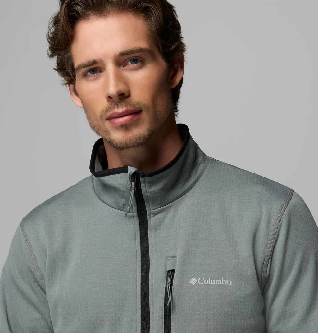 Men's Essential Hike Grid Fleece Full Zip Jacket