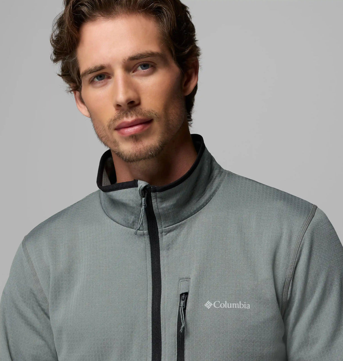Men's Essential Hike Grid Fleece Full Zip Jacket