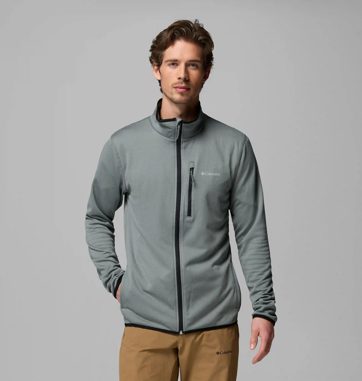 Men's Essential Hike Grid Fleece Full Zip Jacket