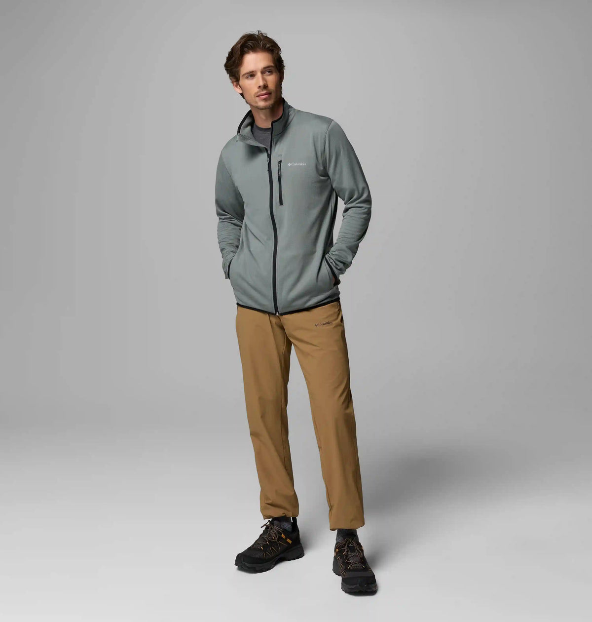 Men's Essential Hike Grid Fleece Full Zip Jacket