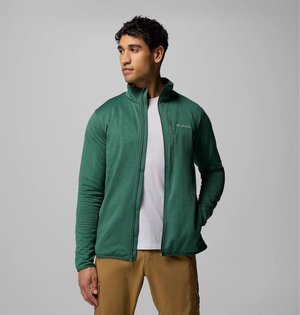 Men's Essential Hike Grid Fleece Full Zip Jacket