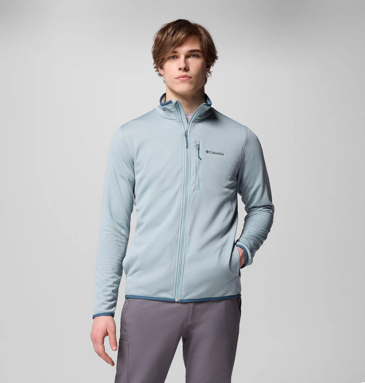 Men's Essential Hike Grid Fleece Full Zip Jacket