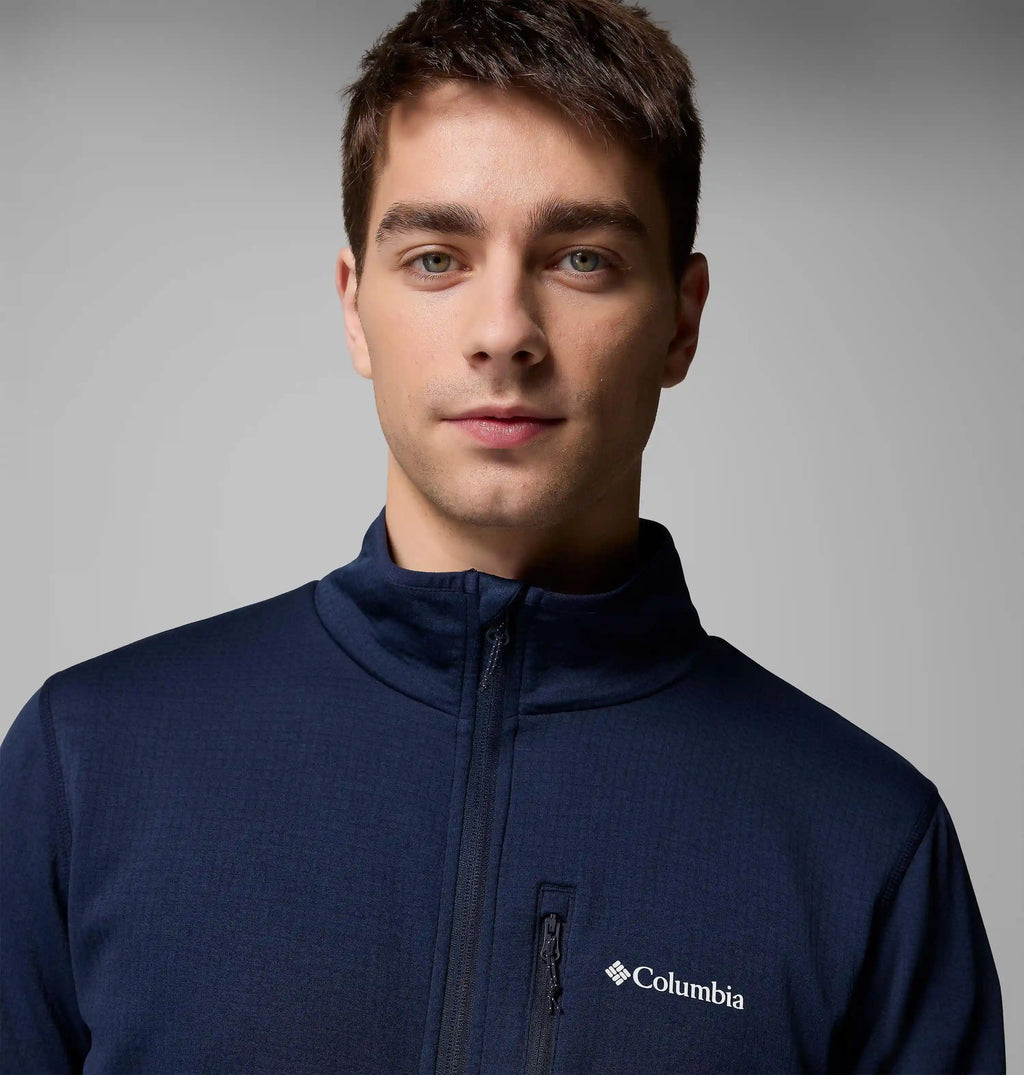 Men's Essential Hike Grid Fleece Full Zip Jacket