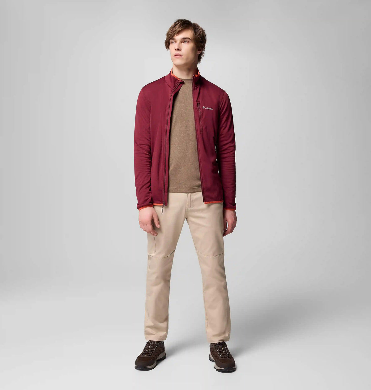 Men's Essential Hike Grid Fleece Full Zip Jacket