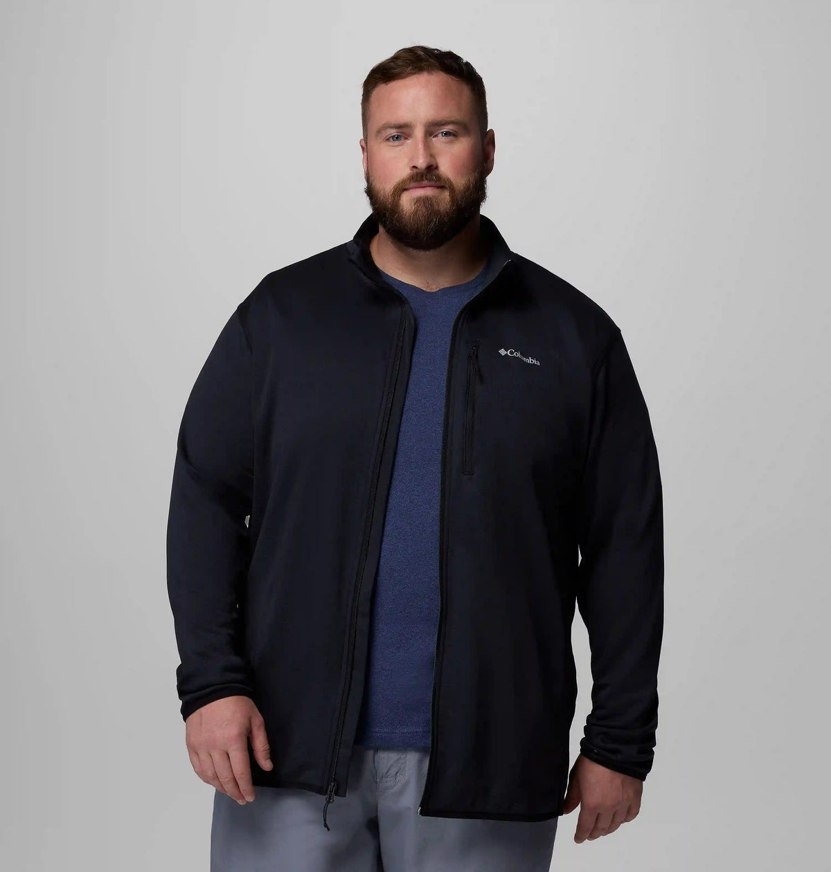 Men's Essential Hike Grid Fleece Full Zip Jacket - Big