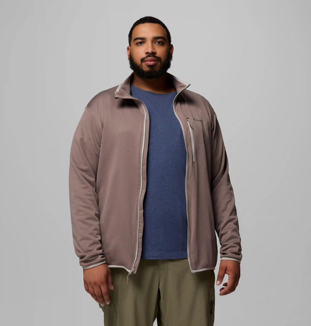 Men's Essential Hike Grid Fleece Full Zip Jacket - Big