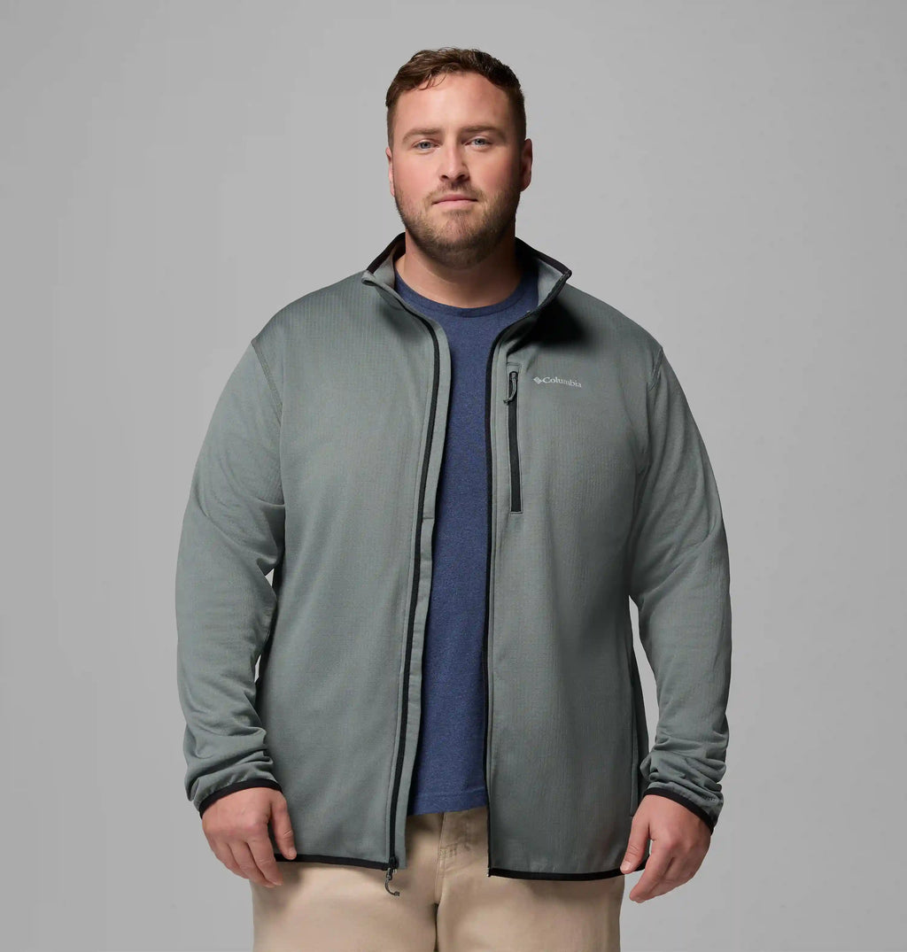 Men's Essential Hike Grid Fleece Full Zip Jacket - Big