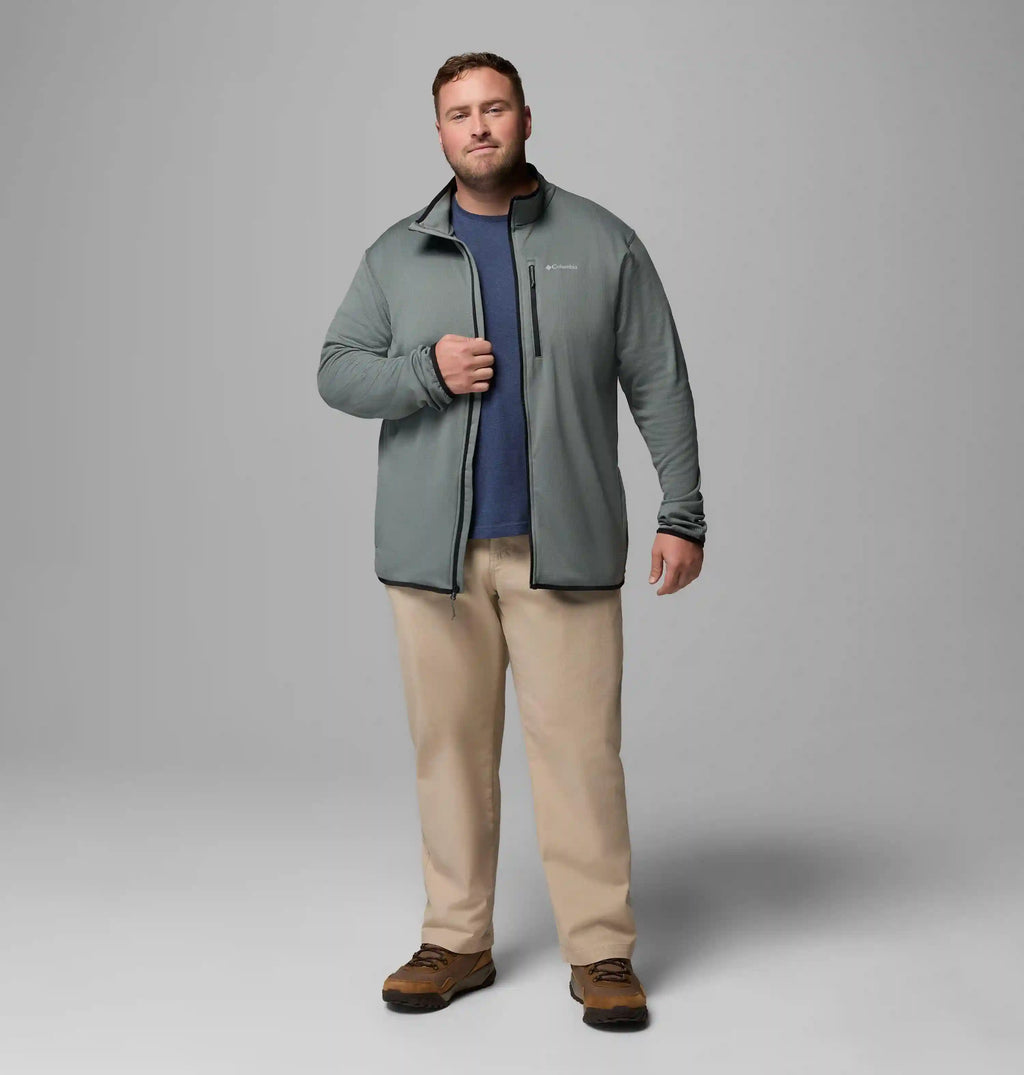 Men's Essential Hike Grid Fleece Full Zip Jacket - Big