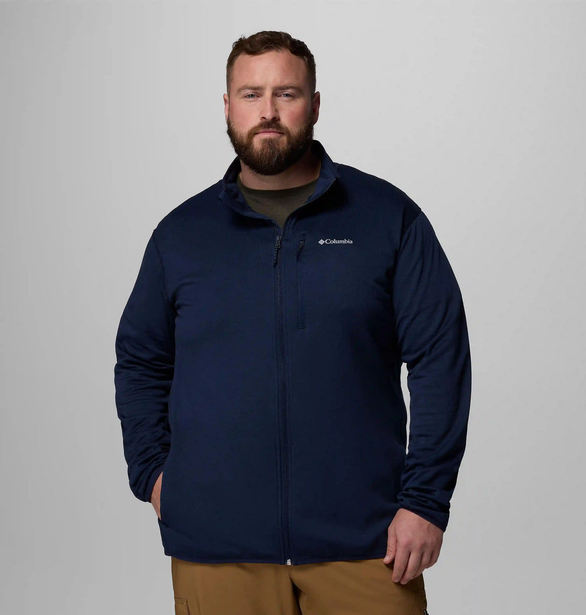 Men's Essential Hike Grid Fleece Full Zip Jacket - Big