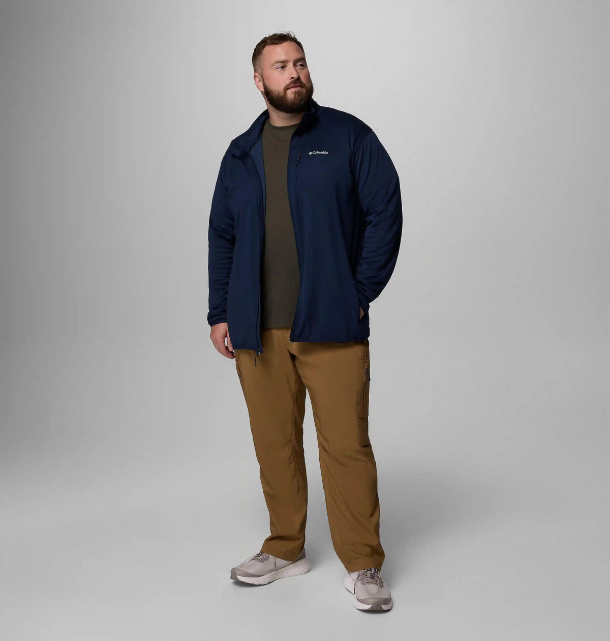 Men's Essential Hike Grid Fleece Full Zip Jacket - Big