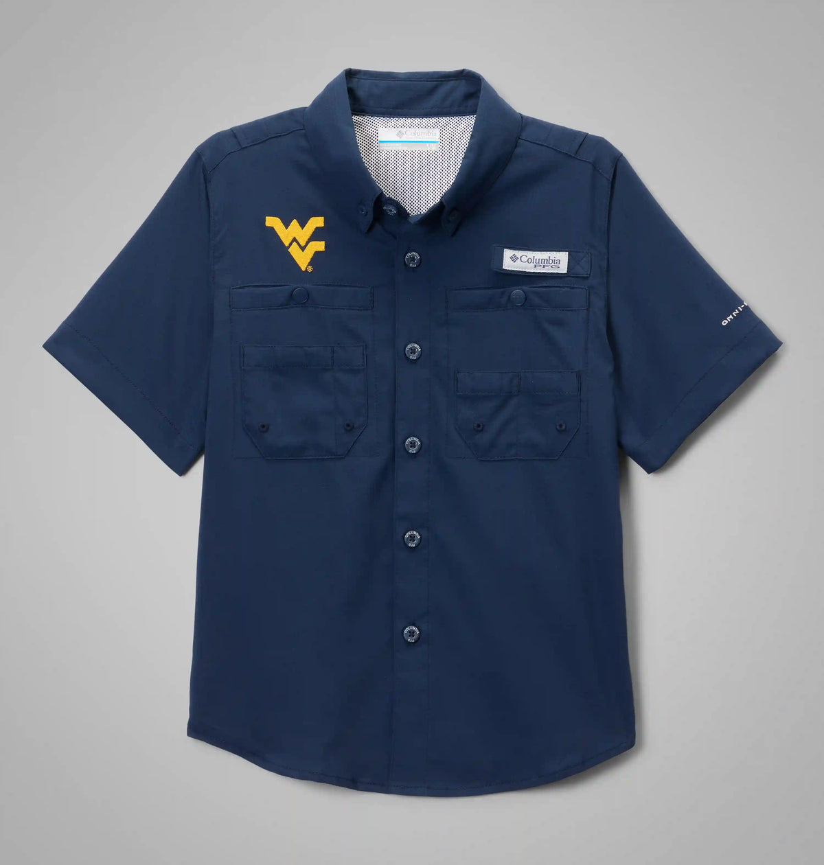Kids' Collegiate PFG Tamiami Short Sleeve Shirt - West Virginia