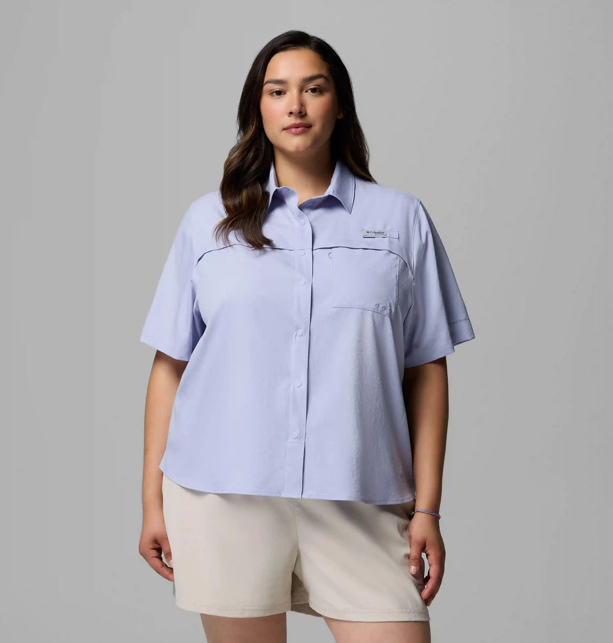 Women's PFG Castback Woven Short Sleeve - Plus Size