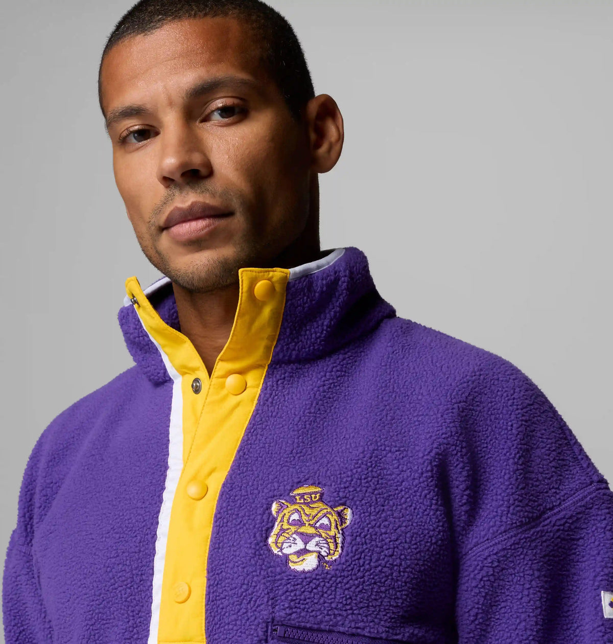 Men's Collegiate Helvetia Half Snap Fleece - LSU