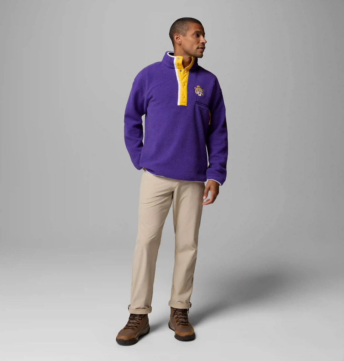 Men's Collegiate Helvetia Half Snap Fleece - LSU