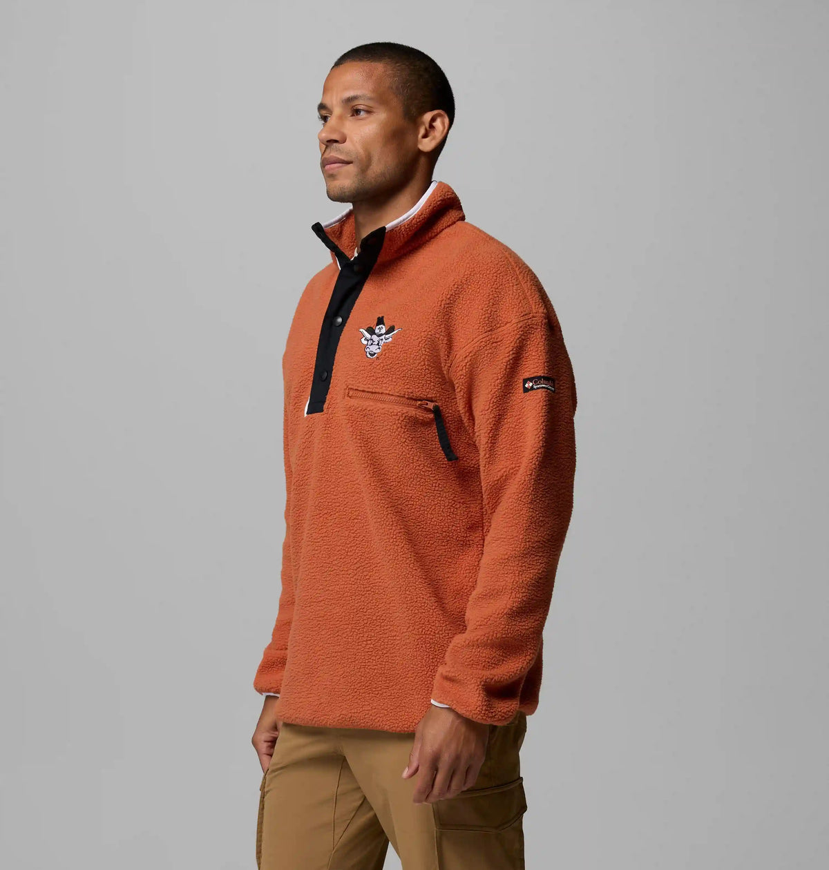 Men's Collegiate Helvetia Half Snap Fleece - Texas