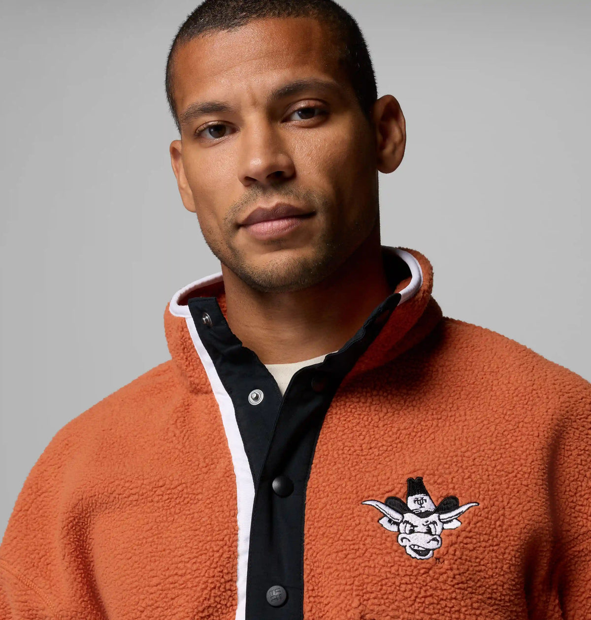 Men's Collegiate Helvetia Half Snap Fleece - Texas