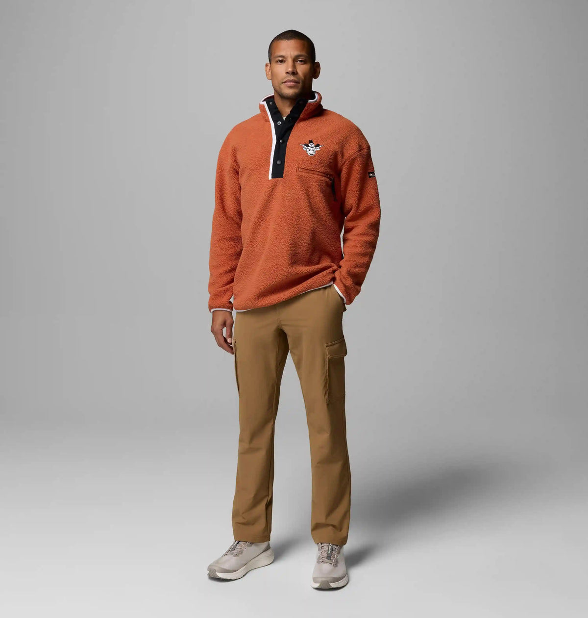 Men's Collegiate Helvetia Half Snap Fleece - Texas